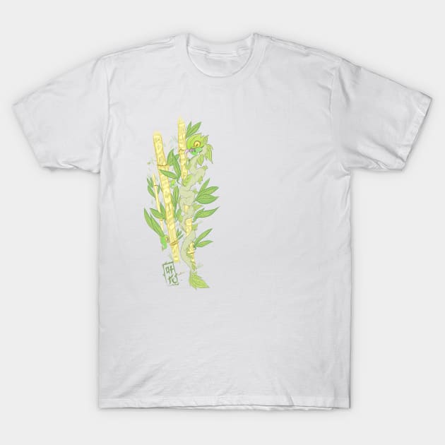 leaf licking dragon T-Shirt by tinbott